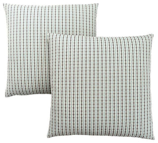 Pillows Set Of 2 18 X 18 Square Accent Sofa Couch Bedroom Polyester Blue
