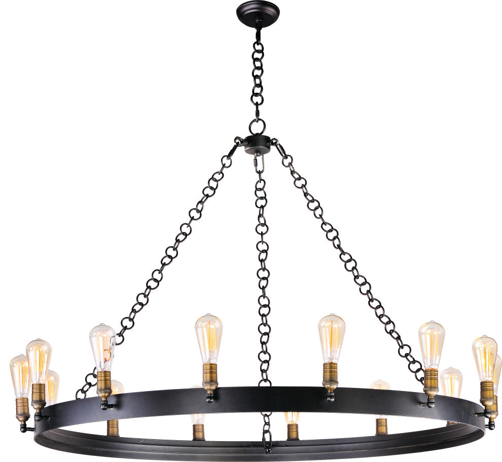 Maxim Noble Six Light Chandelier 26273BKNAB/BUI