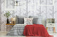 DecorShore White Black Red Decorative Cotton Throw Pillow Cover | 18 X 18 inch