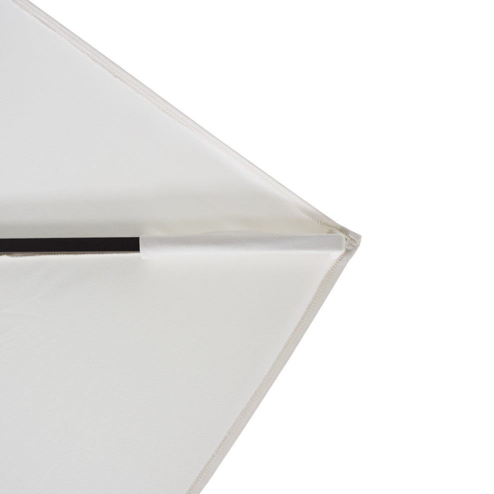 11'x8' Rectangular Aluminum Umbrella Bronze, Black