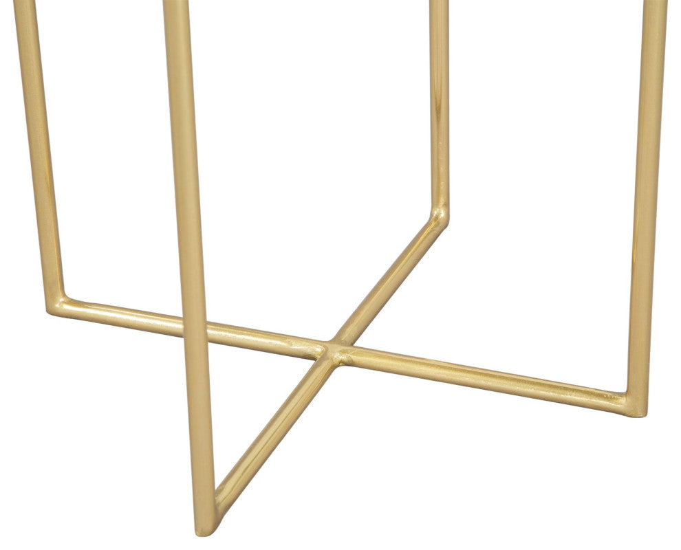 Sofa Side Table, Aluminum, Metal, Gold, Living Lounge Cafe Lobby Hospitality