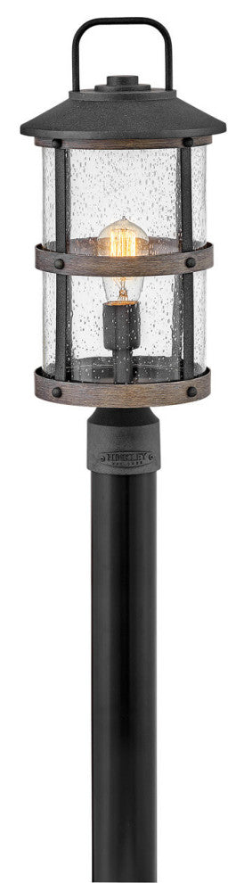 Hinkley Lighting 2687-LL Lakehouse 1 Light 18.75" Tall Post Light - Aged Zinc