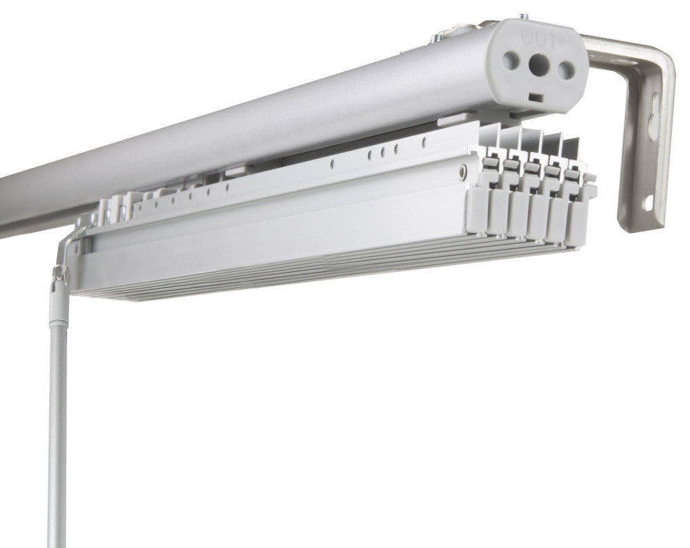 Scattered-Navajo White 6-Panel Track Extendable Vertical Blinds 94"Hx98-130"W