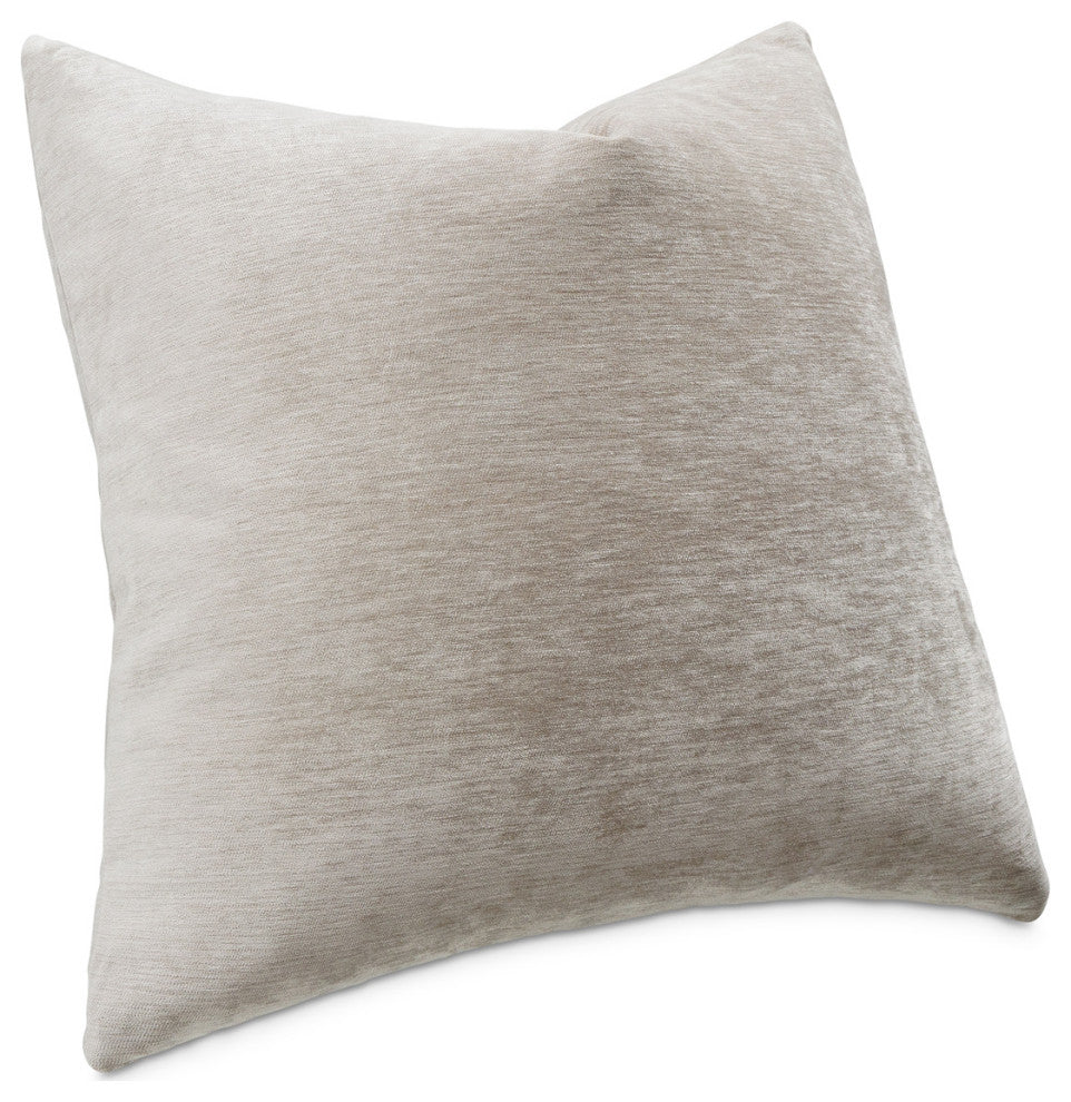 The Smith 20" Square Chenille Pillow, Set of 2, Smoke