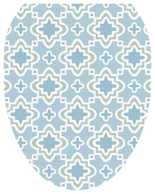 Seville Trellis Toilet Tattoos Seat Cover, Vinyl Lid Decal, Bathroom Decor, Elongated