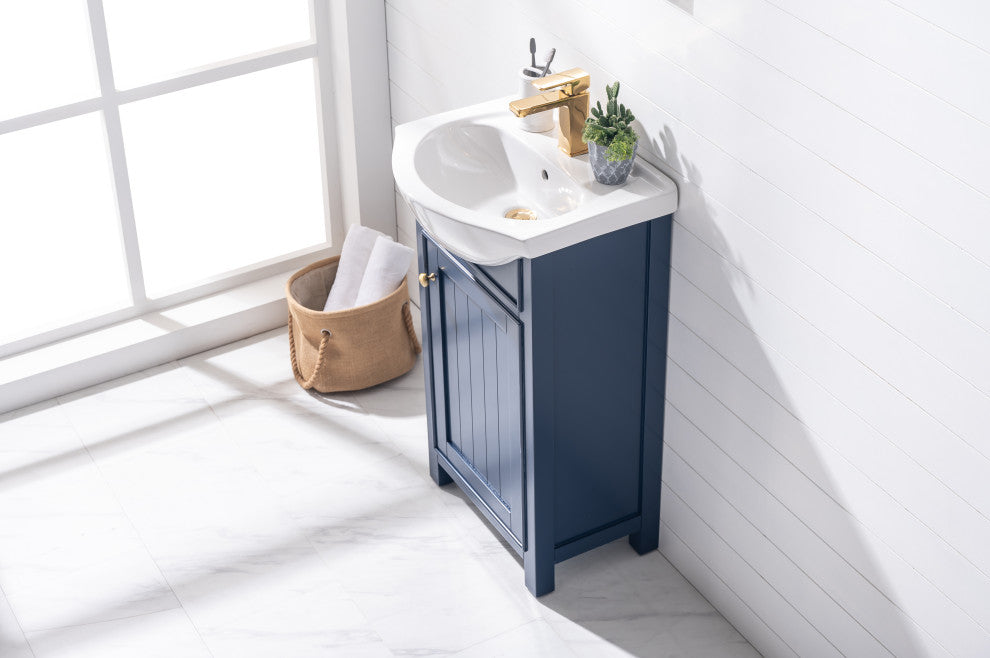 Marian Transitional Blue 20" Single Sink Vanity