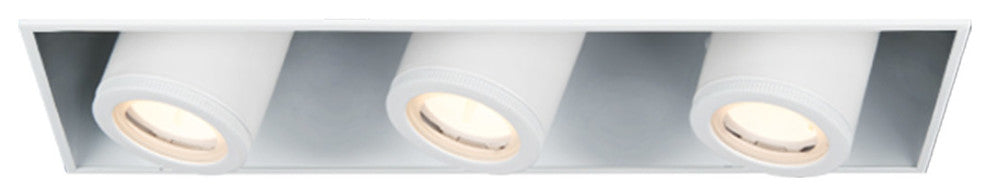 Silo LED Multiple Three-Light IC-Rated Airtight Housing, Light and 2700K, White