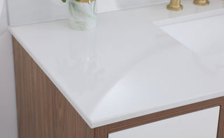 Bella 48" Bathroom Vanity, White With Backsplash