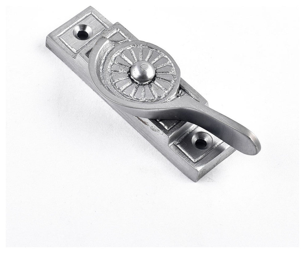 2 Piece Ornate Solid Brass Window Sash Lock Satin Chrome Renovators Supply