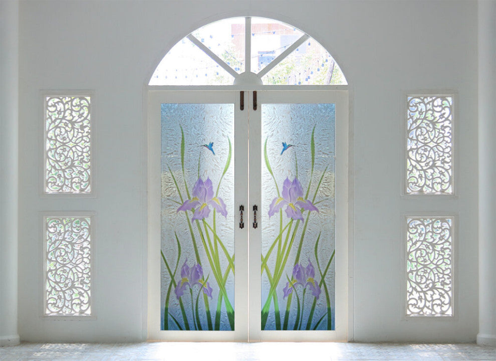 Interior Prehung Door or Interior Slab Door - Iris Hummingbird - Douglas Fir...