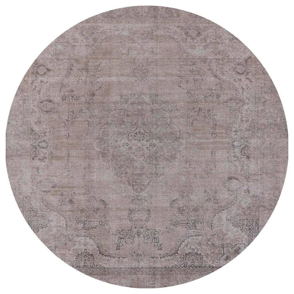 Ahgly Company Indoor Round Mid-Century Modern Area Rugs, 7' Round