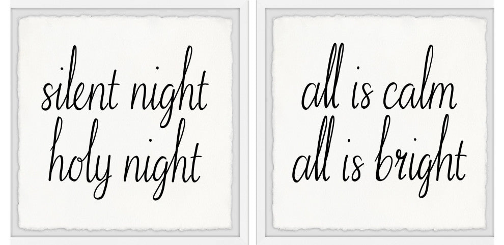 Cozy Christmas Night Diptych, 2-Piece Set, 12x12 Panels, 12x12