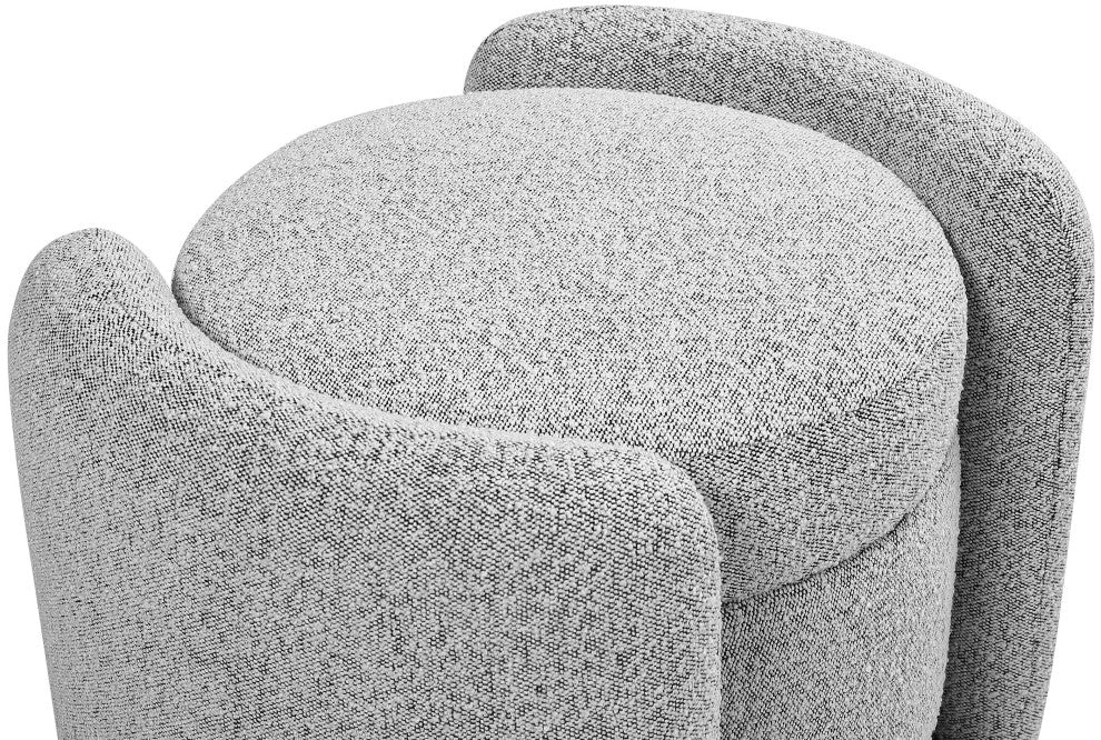 Horizon Boucle Fabric Upholstered Ottoman, Grey