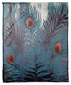 Peacock Abstract Blues 50x60 Coral Fleece Blanket
