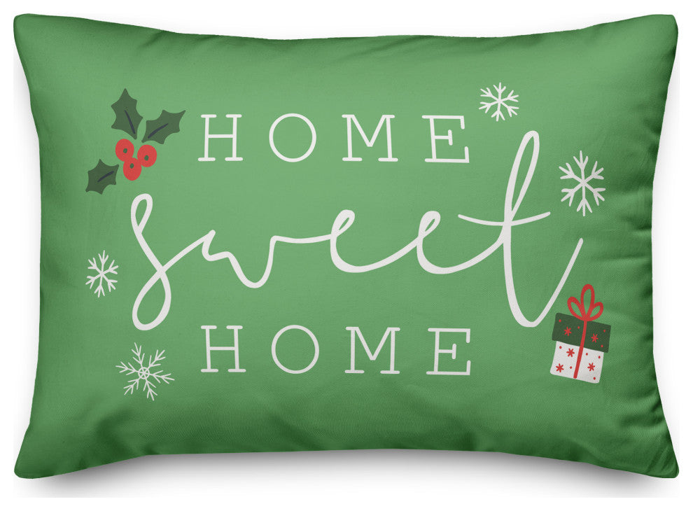 Light Green Home Sweet Home 20x14 Spun Poly Pillow