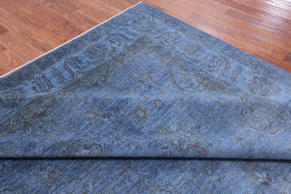 8' 11" X 11' 8" Handmade Overdyed Full Pile Wool Rug - Q12712