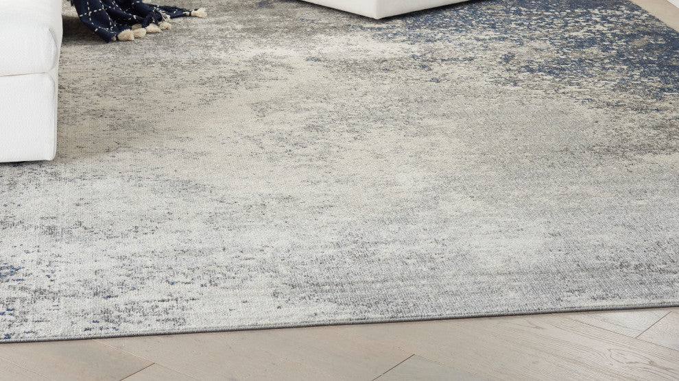Nourison Passion 9' x 12' Charcoal Ivory Modern Indoor Area Rug