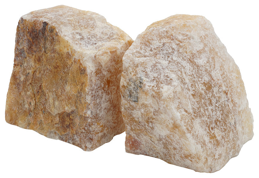 Benzara BM285586 4" Quartz Geode Bookend Naturally Textured Shape, Brown/Beige