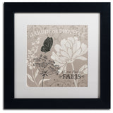 'French Linen Garden III' Matted Framed Canvas Art by Daphne Brissonnet