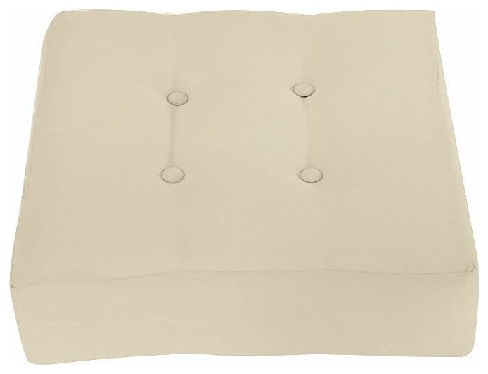 Knife Edge w/Buttons Ottoman Cushion Chair Seat In/Outdoor 16"x16"x5"-AD006