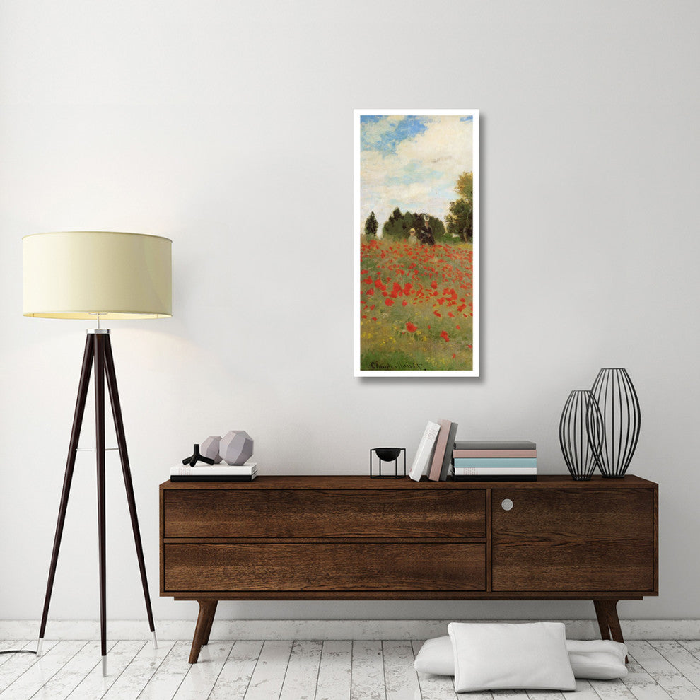"Field Of Poppies (Les Coquelicots) 1873 (left)" Print by Claude Monet, 21"x46"