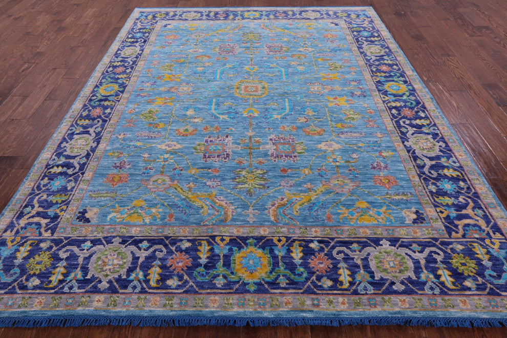 Turkish Oushak Handmade Wool Rug 8' 0" X 10' 2" - Q15604