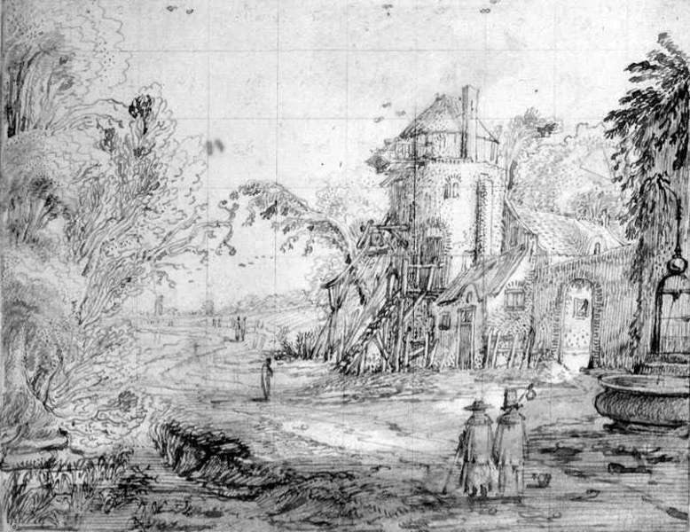 II Jan Van de Velde Landscape With Figures on a Road Gallery Wrap Canvas