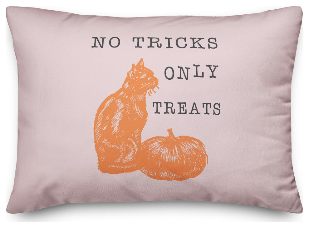 No Tricks Only Treats 14x20 Throw Pillow