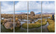 "Bolivia Volcanoes Panoramic View" Landscape Print Wall Art, 4 Panels, 48"x28"