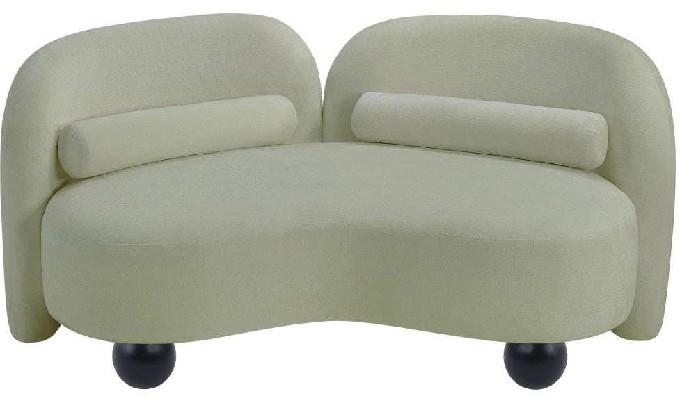 Daphne Upholstered Chair/Loveseat/Sofa, Mint, Chenille Fabric, Loveseat