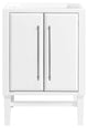Mason 24" Vanity Only, White With Brushed Silver Hardware