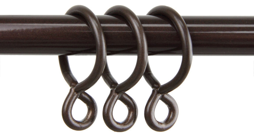 1" Curtain Eyelet Rings, Set of 10, Cocoa