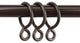 1" Curtain Eyelet Rings, Set of 10, Cocoa