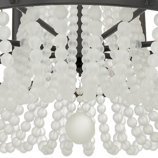 Crystorama Lighting Group BLA-10668 Bella 8 Light 26"W Beaded - Matte Black
