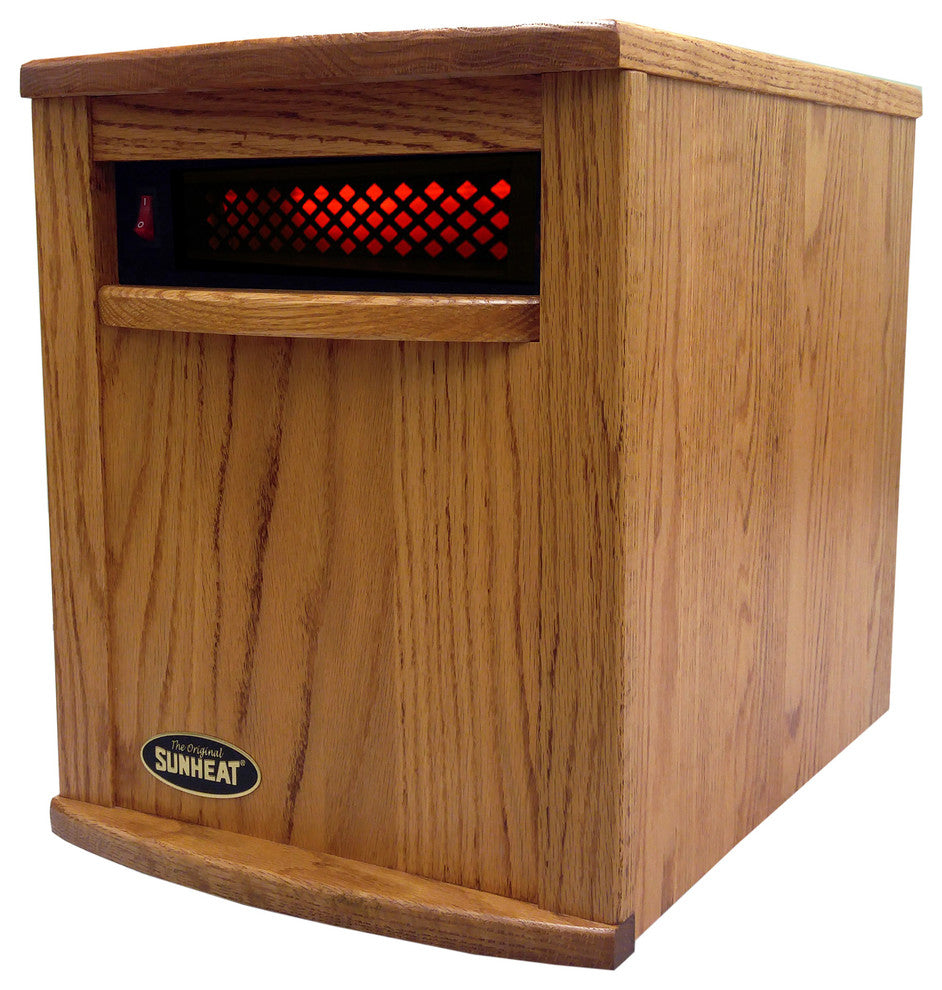 Amish Hand Crafted SUNHEAT Infrared Heater - Nebraska Oak