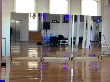 LiteMirror, Shatterproof Portable Mirror with Rolling Stand