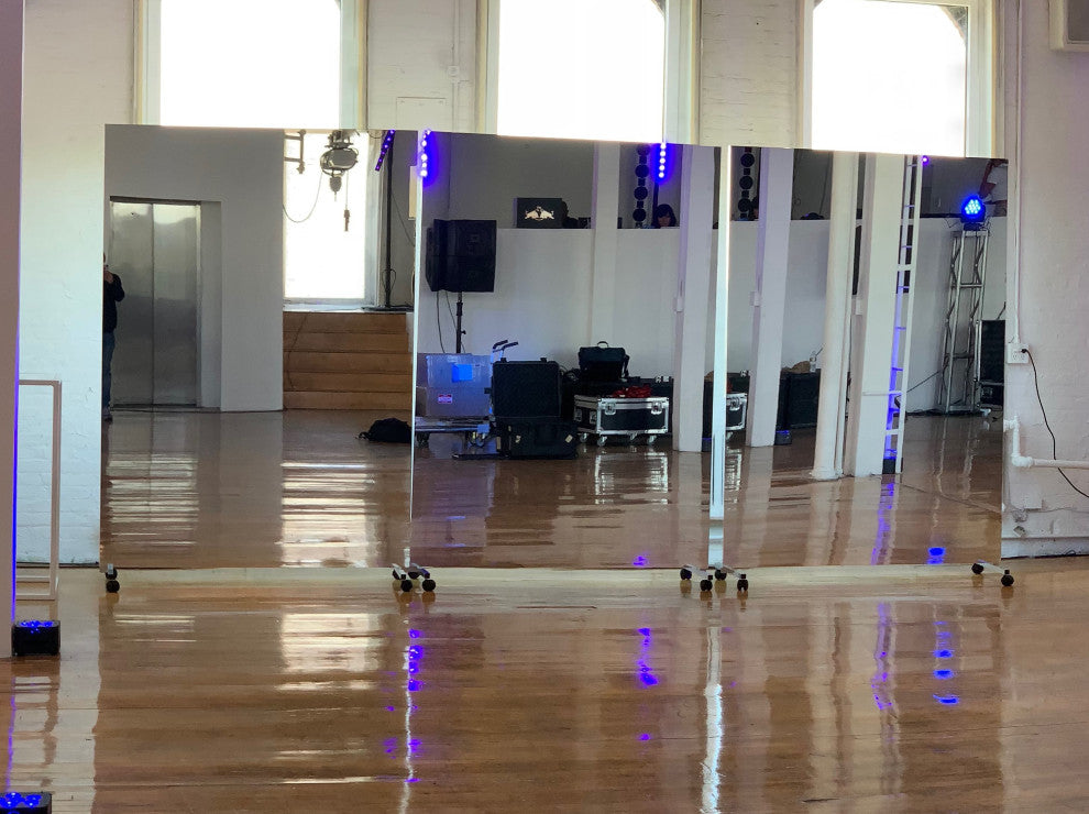 LiteMirror, Shatterproof Portable Mirror with Rolling Stand