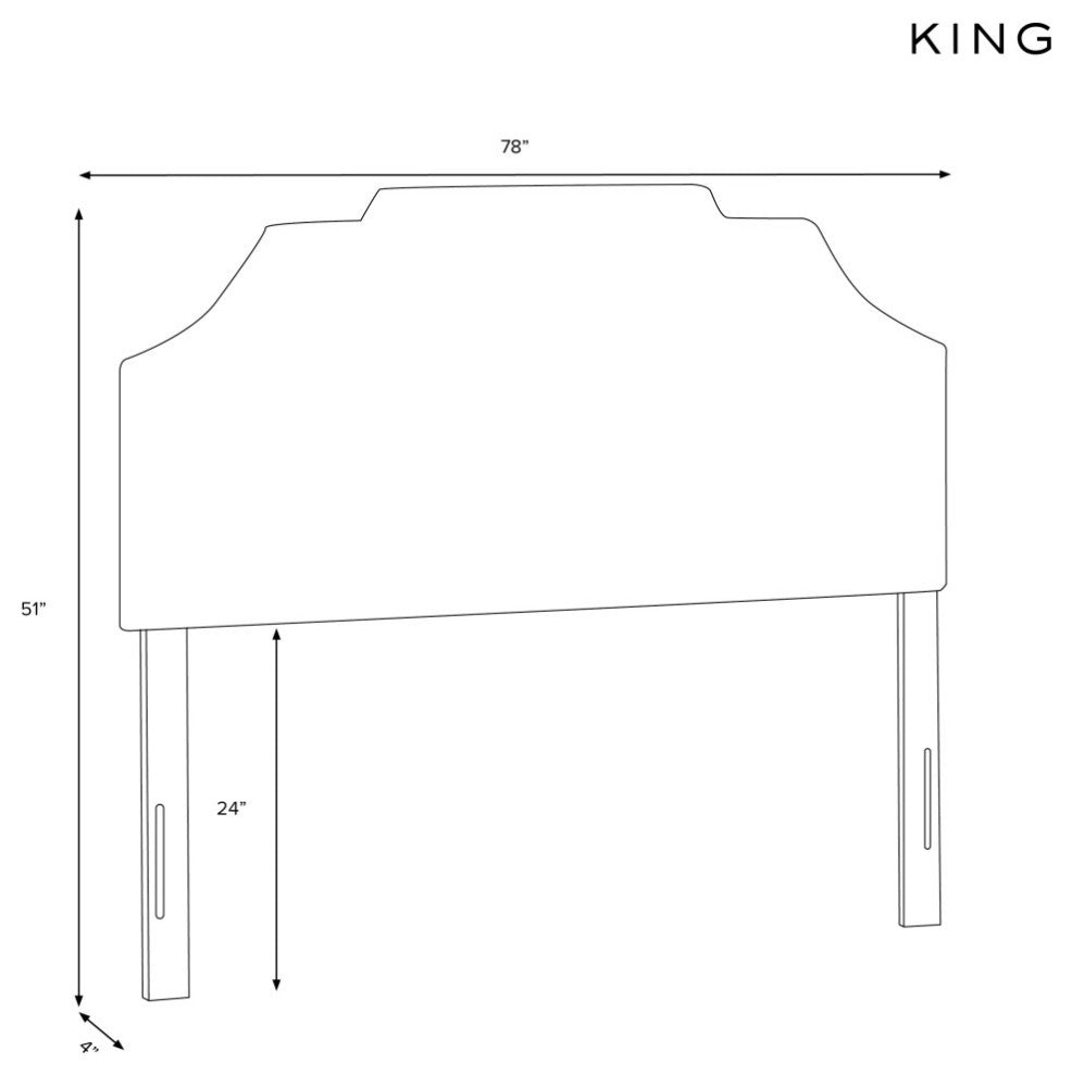 King Headboard, Zuma Charcoal