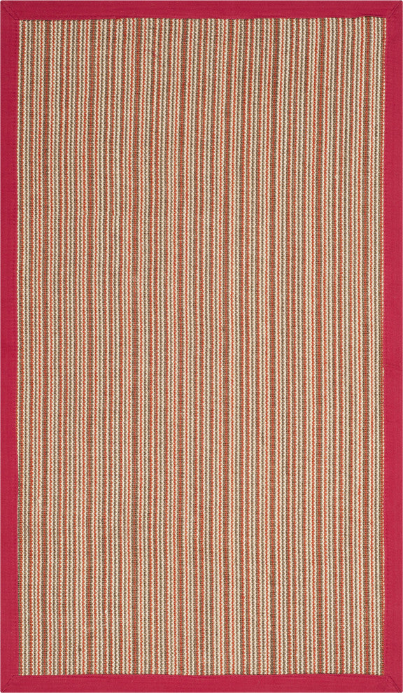 Safavieh Natural Fiber Nf132B Rug, Brown/Red, 5'0"x8'0"