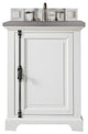 Providence 26" Single Vanity Cabinet, Bright White,, 3 Cm Gray Expo Quartz Top