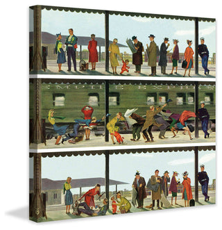 "Commuter Train" Painting Print on Canvas by Thornton Utz