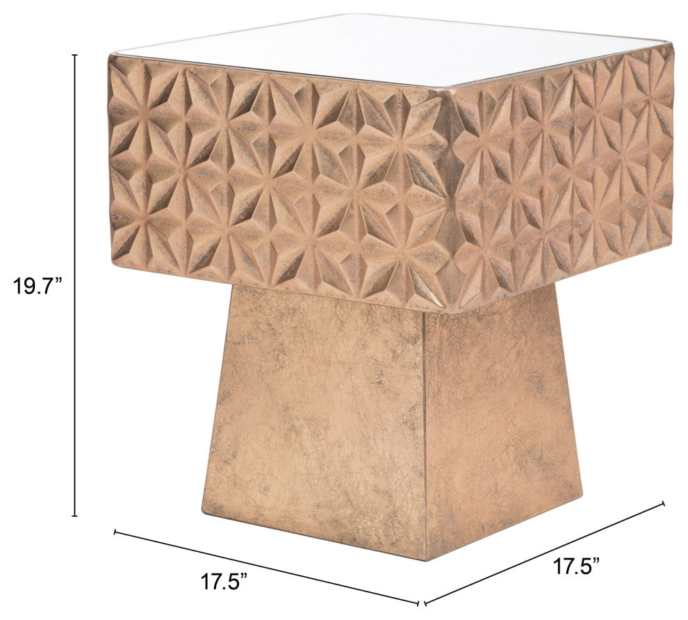 Mayan Side Table Gold