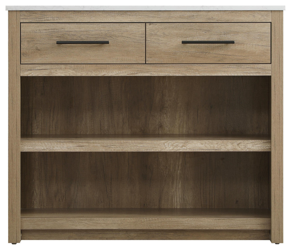 Home Living 42" Kitchen Island, Natural Oak