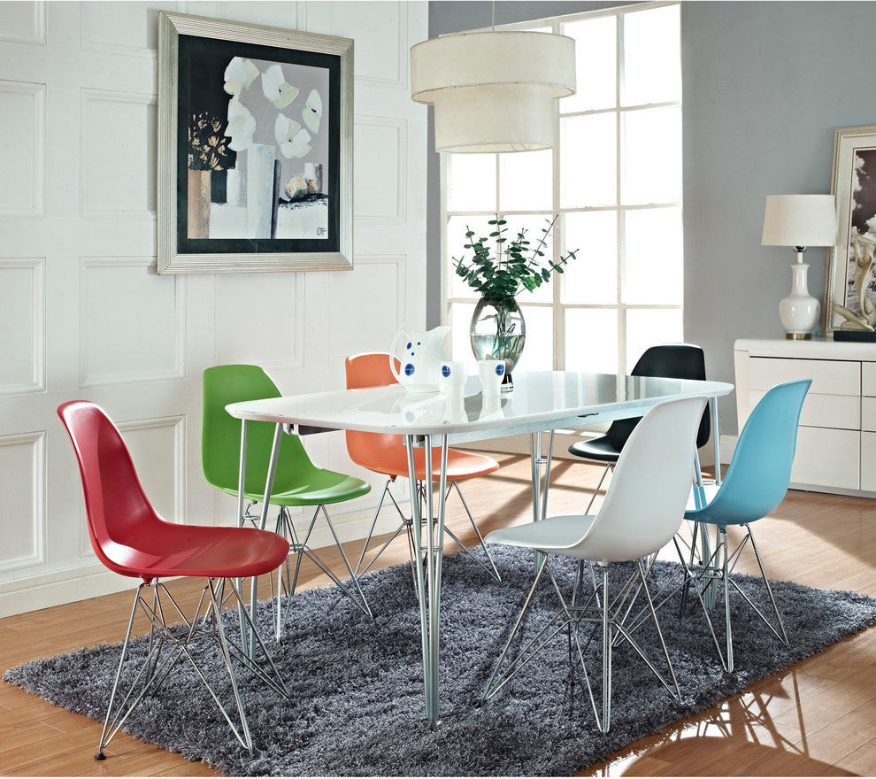 Modern Contemporary Kitchen Dining Side Chair Light Green