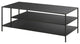 46" Black Steel Coffee Table With Two Shelves