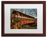 'The Colvin Covered Bridge' Matted Framed Canvas Art by Lois Bryan