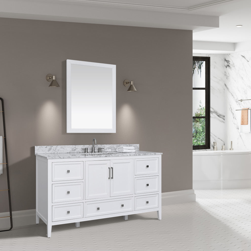 Avanity Everette 60 in. Single Vanity Only in White