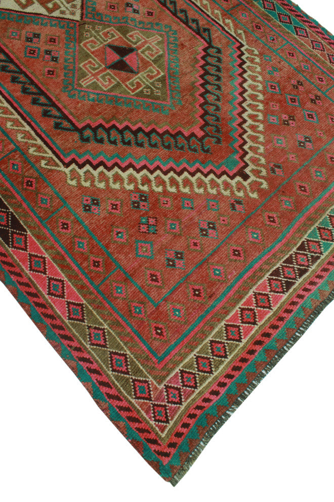 Fine Vintage Distressed Jany Rust Rug