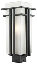 Z-Lite 549PHB Abbey 1 Light Outdoor Post Light - Black