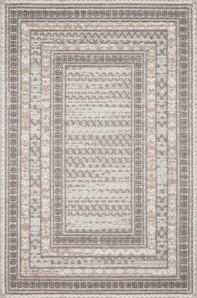 Gray Blush Indoor Outdoor Cole Area Rug by Loloi, 5'0"x7'6"